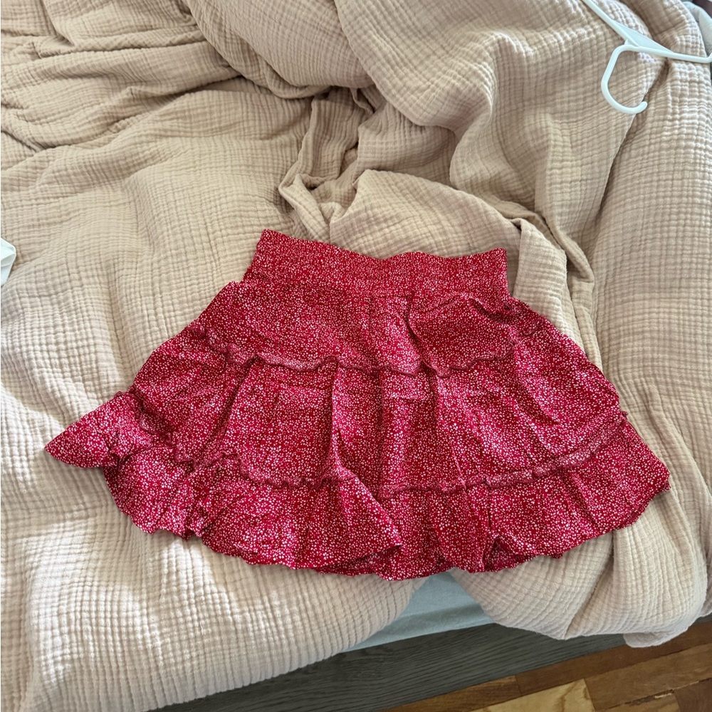 Red Floral Women's Skirt